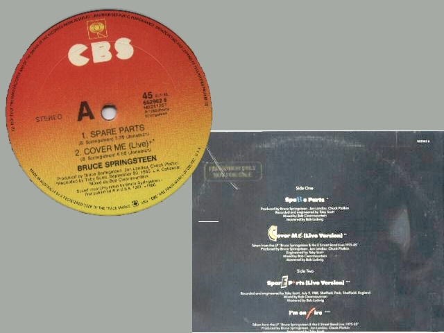 Bruce Springsteen - SPARE PARTS-COVER ME/ SPARE PARTS-I'M ON FIRE